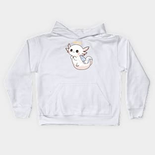 cute baby angel axolotl Kids Hoodie